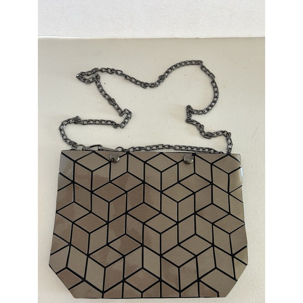 Emilio Pepe Italy Geometric 3D Cube Chain Crossbody Bag